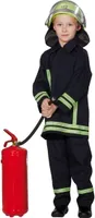 Tapferer Feuerwehrmann Kinderkostüm für Jungen Fasching blau-gelb 4-5 Jahre (116 cm)