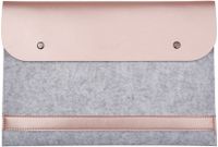 Macbook Sleeve Bag, Ultra Slim Filz & Kunstlederhülle Hülle Schutz Notebook Für 13-13,3 Zoll Macbook Pro / Air / Pro mit Retina-Display 13 '', Roségold