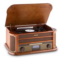 Auna - retro gramofón s reproduktorom, Bluetooth, USB, 3 rýchl., vintage dizajn