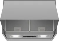 Bosch DEM63AC00 Serie 2 Zwischenbauhaube / D / 60 cm / Silber / wahlweise Umluft- oder Abluftbetrieb / Drucktastenschalter / 3 Leistungsstufen / Metallfettfilter (spülmaschinengeeignet)