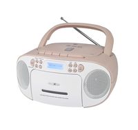 Reflexion RCR2260DAB weiß-pink / Boombox mit DAB+ & UKW Radio, Kassette, CD/MP3, USB und AUX-IN