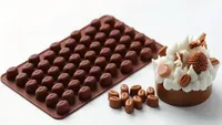 GKA 3D Silikon Silikonform Mokkabohnen für 55 Kaffeebohnen Mokkabohne selber herstellen Silikonform Form Kaffeebohne Schokoladenform