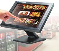 15" LCD Touchscreen Kassenmonitor Monitor Monitoranzeige  für Kassensystem USB Einzelhandel/Restaurant/Bar/Geschäft