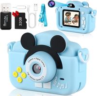 Kinderkamera, Kinder Digitalkamera 3-12 Jahre, 1080P HD 2,0 Zoll Bildschirm Kinderkamera, Kindertag Geburtstagsgeschenke für Jungen Mädchen Weihnachten Spielzeug   (Blau)