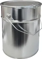 10 Liter Weißblecheimer Hobbock inkl. Deckel mit Spannring | Stabiler Metallgriff | Luft und Flüssigkeitsdicht | Robust und Stapelbar | Gefahrgut Tauglich | Verzinntes Stahlblech