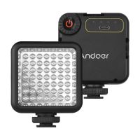 Andoer IR49S Mini IR Nachtsichtlicht Infrarot-Fotolicht fuer Videokamera Camcorder Eingebauter Akku mit 3 Kaltschuhhalterungen fuer Vlog-Videoaufnahmen