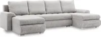 Ecksofa TOKIO III PRO mit Schlaffunktion! Eckcouch mit Bettkasten! Stoff: POSO 055 Hellgrau (muster 1)