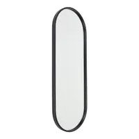 Fragix Boston Spiegel Oval - Schwarz - Metallrahmen - 80x50