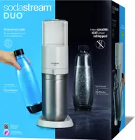 SodaStream Wassersprudler Duo Vorteilspack inkl. 2 Flaschen und  Quick Connect Zylinder, Weiß
