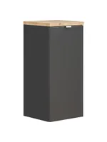 Badezimmerschrank Stehend 80 Cm Eiche Craft Gold/Schwarz Matt Mdf