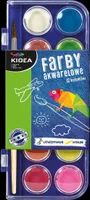 Farby akwarelowe 12 kolorów KIDEA