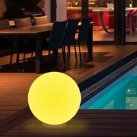 wuuhoo I LED Solar Kugel Gloria mit 16 Farben I Solarlampe mit Fernbedienung und Akku I Kugelleuchte für Innen und Außen
