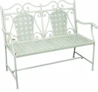 Garden Pleasure Gartenbank Lascar 950486 weiß Metall 120,0 cm