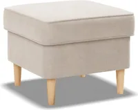 Fußhocker für Sessel, Pouffe-Fußhocker, wohnzimmer Sitzpouf 49x49cm, Beige