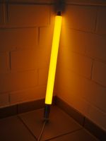 9711 LED Leuchtröhre matt 12 Volt orange 0,63m lang Ø 38 mm Leuchtstab