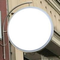 LED světelné boxy Kulaté reklamní světelné boxy Hliníkový profil Vodotěsný stříbrný světelný rám se zástrčkou Zobrazovací rozsah 220V