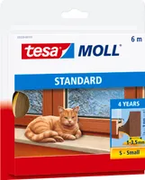 tesamoll Fensterdichtung selbstklebend (1 x 6 m) - I-Profil: 9 mm x 4 mm - braun