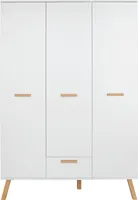 trendteam Babyzimmer Kleiderschrank Mats Weiß Melamin 130 x 190 x 60 cm