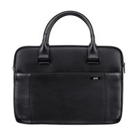 ARTWIZZ Leather Bag für MacBook Pro 14 Zoll, MacBook Pro 13 Zoll, MacBook Air 13 Zoll - Notebook Leder Tasche mit Zubehörfach - Schwarz