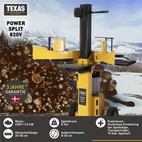 TEXAS Holzspalter Brennholzspalter  230V 8t 8 Tonnen Profi 3500W Power Split 820V
