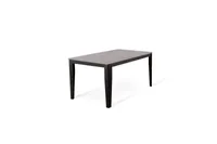 Groß – Ausziehbarer Tisch (130/290 x 80 cm) aus schwarzem Melamin