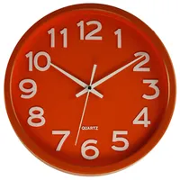 JVD HX2413.5 Wanduhr Quarz analog rot leise ohne Ticken rund