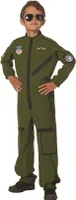 W3109-176 grün Kinder Junge Kampfpilot Fliegerkombi Overall Gr.176