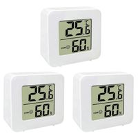 3er-Pack Thermometer für Innenräume,Raumthermometer Digital Innen,LCD Intelligentes Hygrometer,Hochpräzises Sensor Feuchtemessgerät Temperatur Monitor für Innenraum