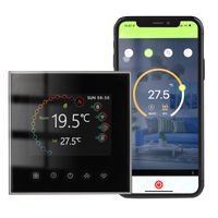 WiFi Digital LCD Thermostat, Woechentlich programmierbare Raumthermostat für 5A Warmwasserbereitung, Touch-Steuerung/Mobile APP/Sprachsteuerung Fussbodenheizung Kompatibel mit Alexa/Google Home, Schwarz