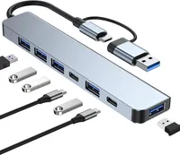 Laptop-Dockingstation 7 in 2 Multiport Type C ,Hub Adapter mit USB 3.0, 4 2.0 USB Kompatibel mit MacBook Air/Pro, iPad Pro, Windows(1 Stück )