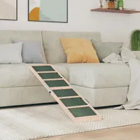 Cloris Designermöbel Hunderampe Grün 120x30 cm Massivholz Tanne 2024 Neu