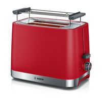 Bosch TAT4M224 Toaster 2 Scheiben Auftaufunktion Sicherheitsabschaltung rot