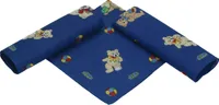 Betz 3er Pack Kinder Nickituch BÄREN mit Schleife Bandana Halstuch Kopftuch Größe ca. 41 x 41 cm 100% Baumwolle, Farbe - blau