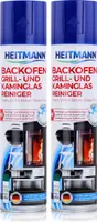 Heitmann Backofen-Grill und Kaminglas Reiniger 400ml - Löst Schmutz (2er Pack)