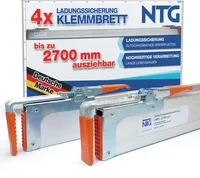 Zwischenwandverschluss Spannbrett Klemmbrett 4 Stück Set 2400mm - 2700mm Alu