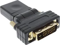 Adapter InLine® HDMI-DVI, gniazdo HDMI do wtyczki DVI, elastyczny kąt, 4K2K