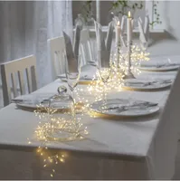 Łańcuch dekoracyjny Led DEW DROP gęsty srebrny drucik 7,2m 3000k