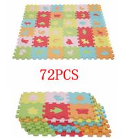 Spielteppich Kinderteppich Schutzmatte Puzzlematte Spielmatte Bodenmatte 72 TLG 