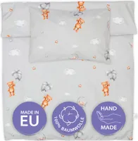 Bettwäsche 90x120 Kinder Baumwolle – Kinderbettwäsche Baby Jungen Mädchen Bettwäsche-Sets Bettbezug 90 x 120 cm Kissenbezug 40x60 Teddybären
