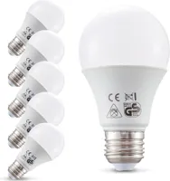 B.K.Licht 5x LED žárovka E27 teplá bílá 9W úsporná žárovka 230V