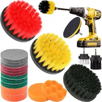 22X Set Bürstenaufsatz Reinigung Bürste Bohrmaschine Rotierende Reinigungsbürste Akkuschrauber Bürste für Badewanne Fliesen Böden Felgen Grill Retoo