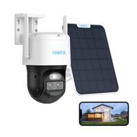 Reolink Intelligente WLAN-Batteriekamera mit Solarpanel, Auto-Zoom und -Tracking, 4MP 2K Weitwinkelobjektiv und Teleobjektiv, 5/2,4 GHz WLAN