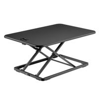 Wiltec Schreibtischaufsatz 67x47cm höhenverstellbarer Steh-Sitz Schreibtisch für Laptop und Monitor