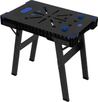 ECD Germany Werkbank klappbar, 86x55x80 cm, Werktisch erweiterbar, bis 150 kg belastbar, mit Metallbeinen und Tragegriff