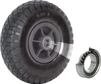 Sackkarrenrad 260x85 mm 3.00-4 Bollerwagenrad, Luftrad, Ersatzrad, Nabenlänge 60 mm versetzt grau