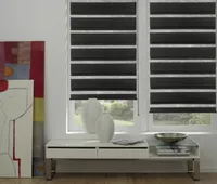 Gardinia EasyFix Doppelrollo schwarz 120 x 150 cm
