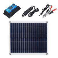 Solarpanel Solarmodul Solarzelle Monokristall USB Ladegerät 5V/12V 25W Outdoor