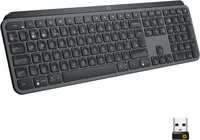 Logitech MX Keys - Standard - RF Wireless + Bluetooth - QWERTY - Black Logitech