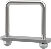 U-Bügelschraube M10 mit Klemmplatte und Stopmuttern Sliphilfe Trailer verzinkt SUPROD, M10, LW=71, LH=90 mm