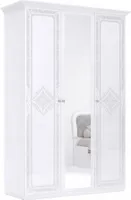 MiroMark Luiza LZ-13-WB Kleiderschrank 3-türig Spiegel Weiß